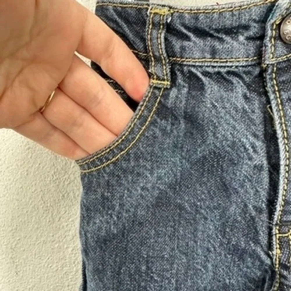 Retro Old Fashioned OshKosh Bgosh‎ Toddler Jeans Plaid Patchwork Denim Pants